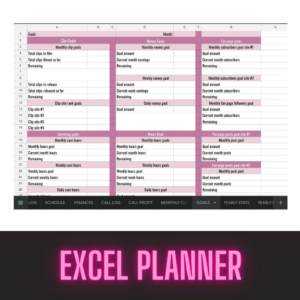 NSFW Excel Planner