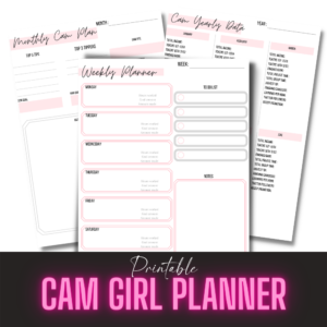 Camgirl printable planner