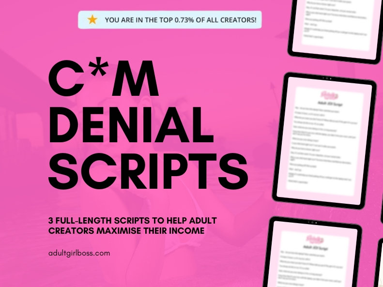 C*m Denial JOI Scripts for OnlyFans