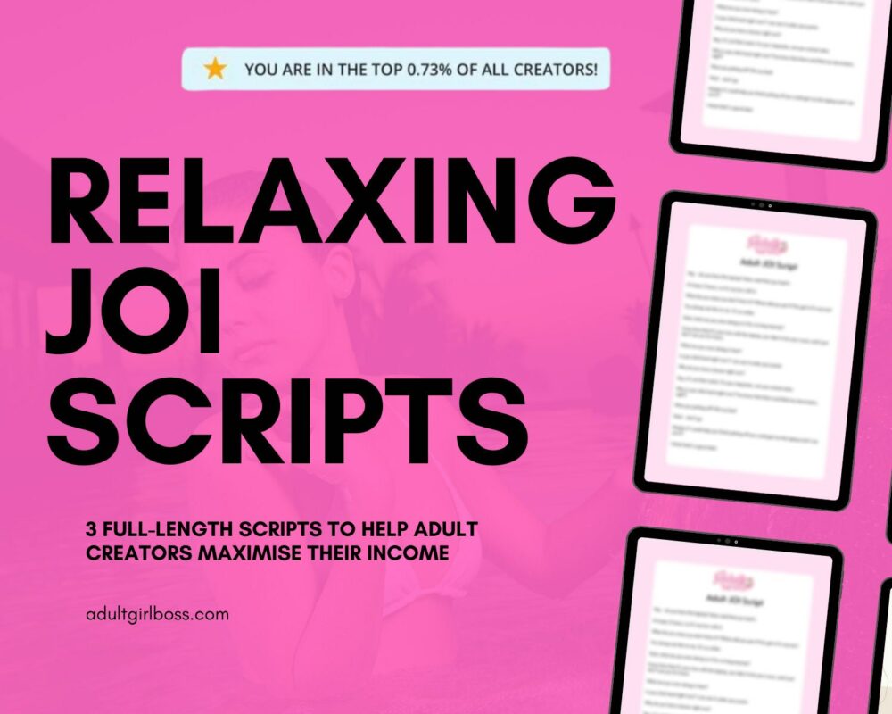 Dive into Serenity With Relaxing JOI Scripts - Soothing Sensations for Ultimate Content Creation